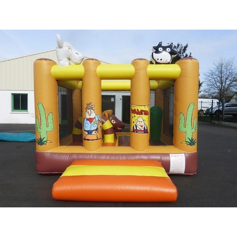 Location structure gonflable bouncer westerne obstacles