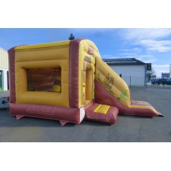 Location structure gonflable maison toboggan WESTERN