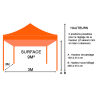 Location Tente pliante 3X3