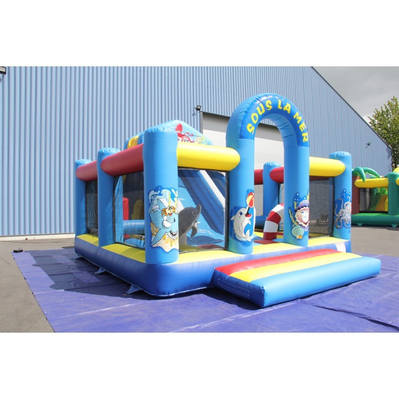 Location structure gonflable COMPLEXE TOBOGGAN 230 TUNNEL SOUS LA MER