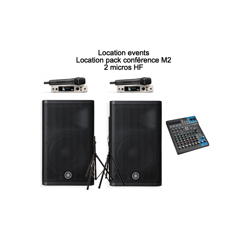 Location pack conférence M2 - 2 micros HF